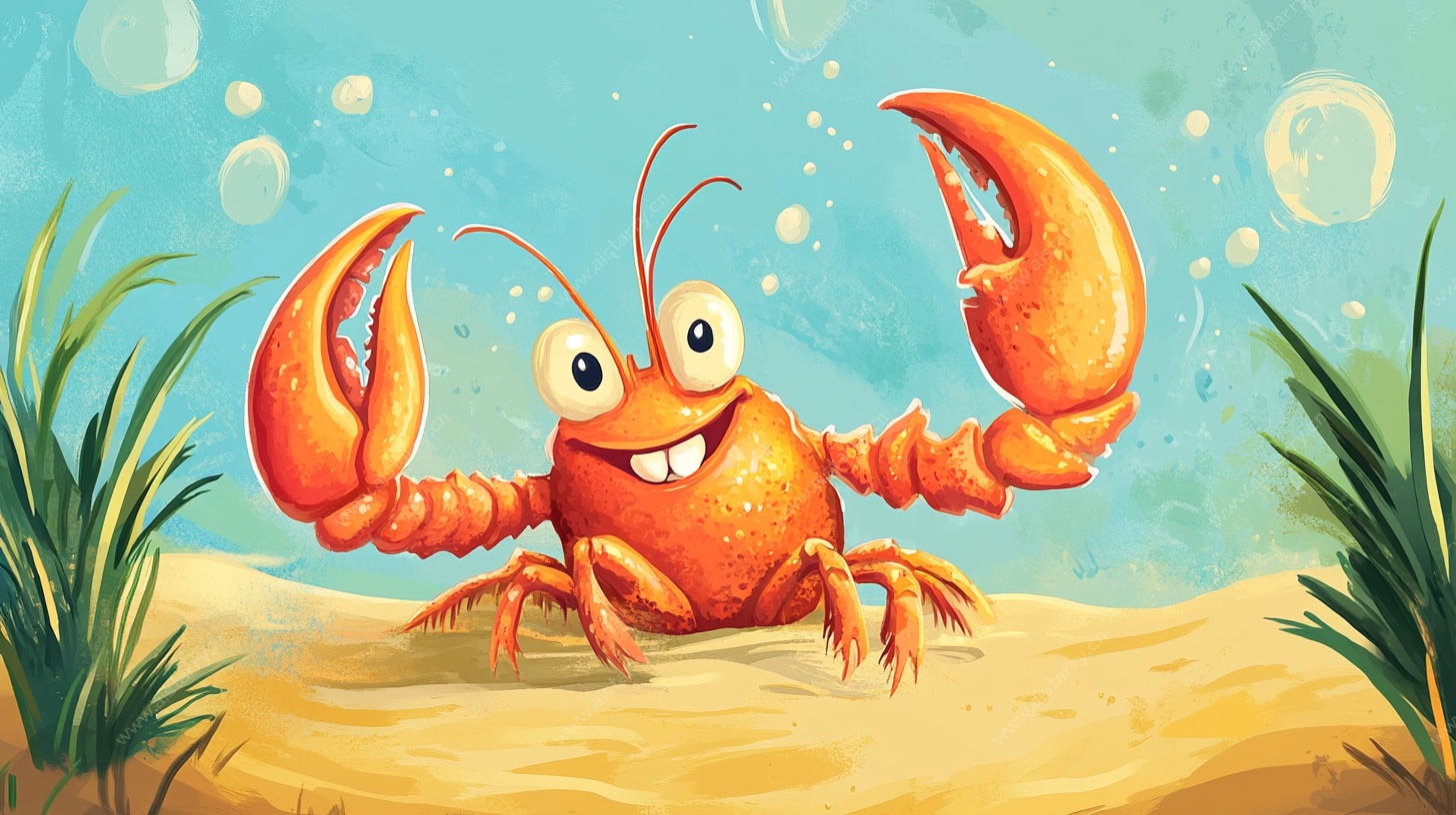 可爱螃蟹的海底欢乐时光