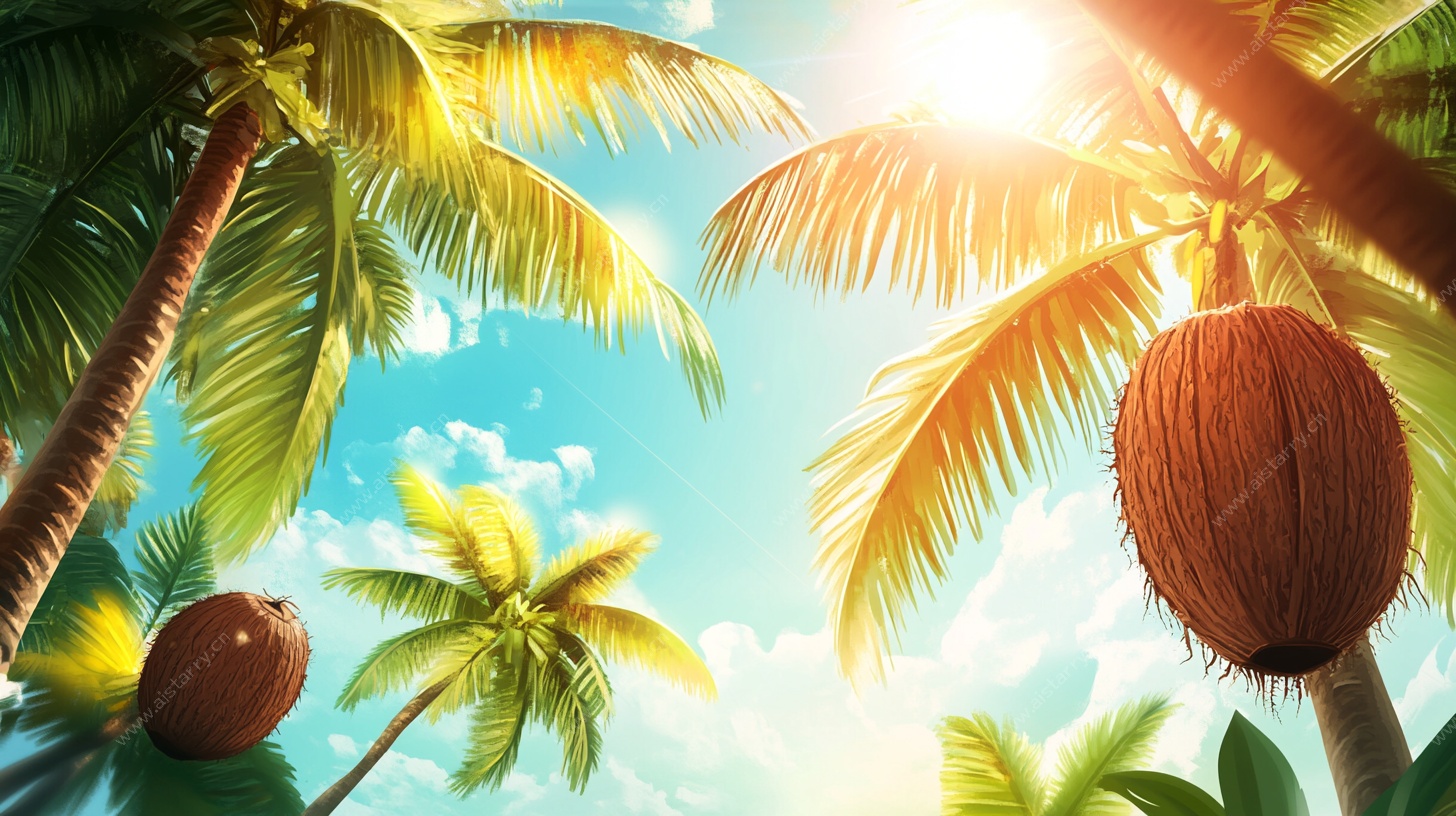 热带椰林阳光美景