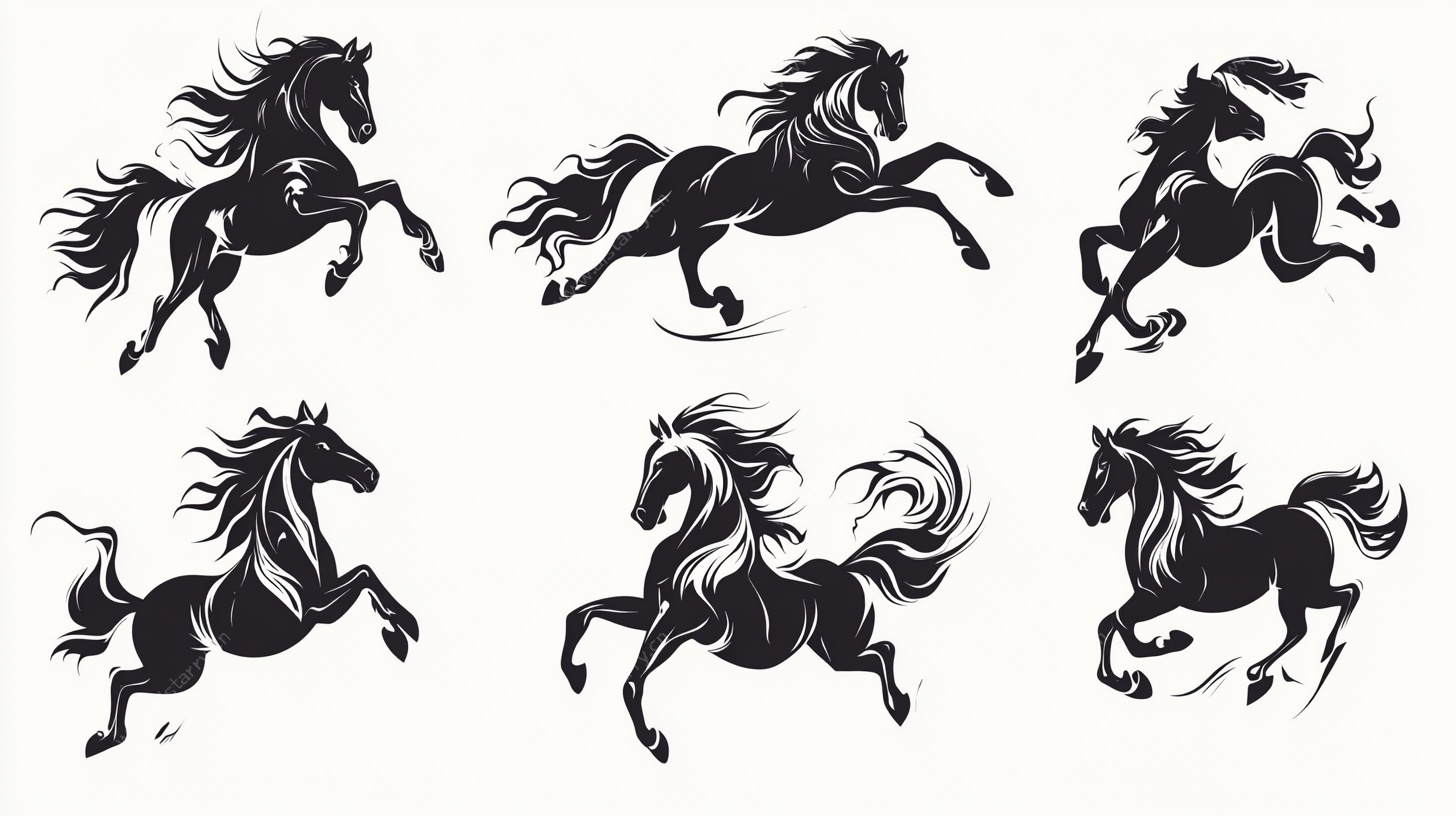 奔腾骏马剪影集合