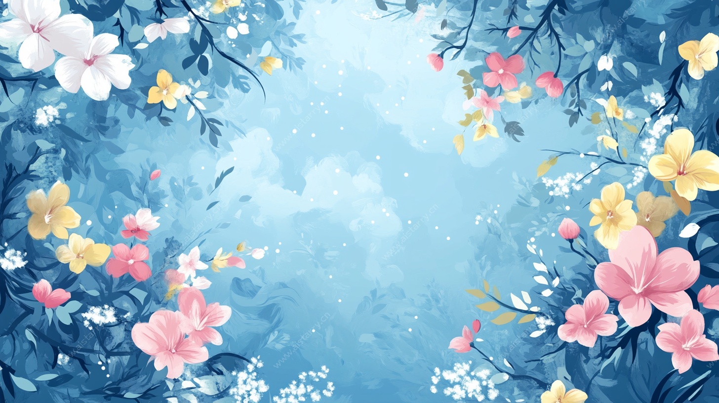 梦幻花卉背景图