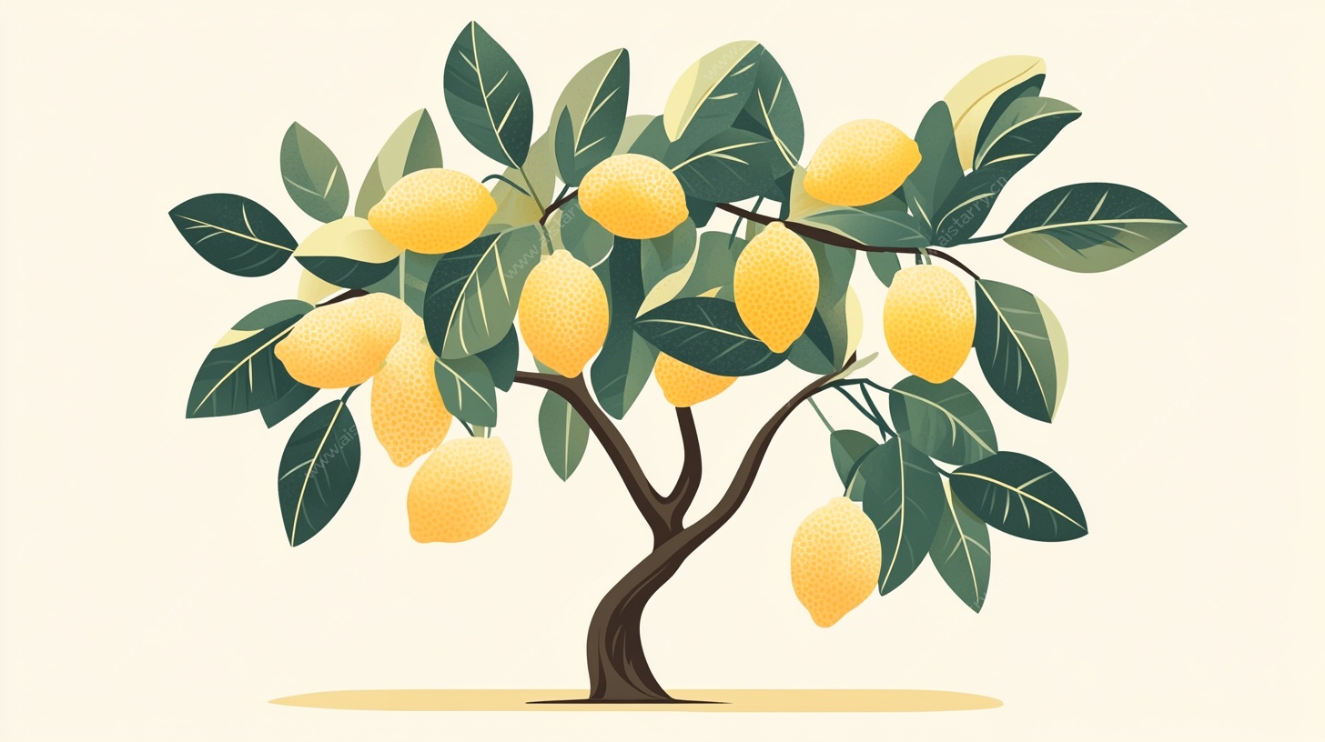 柠檬树插画