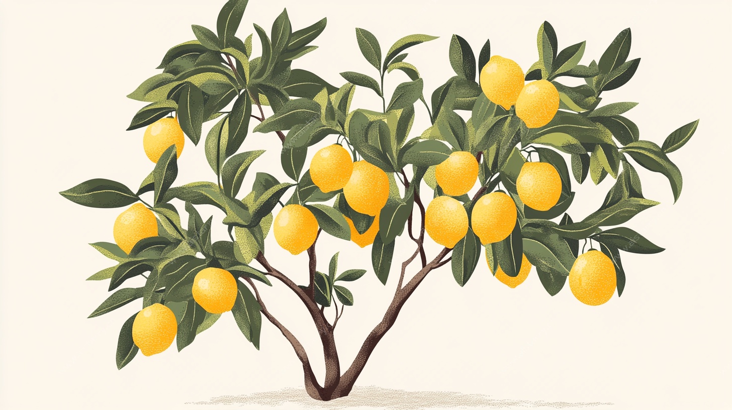 柠檬树插画
