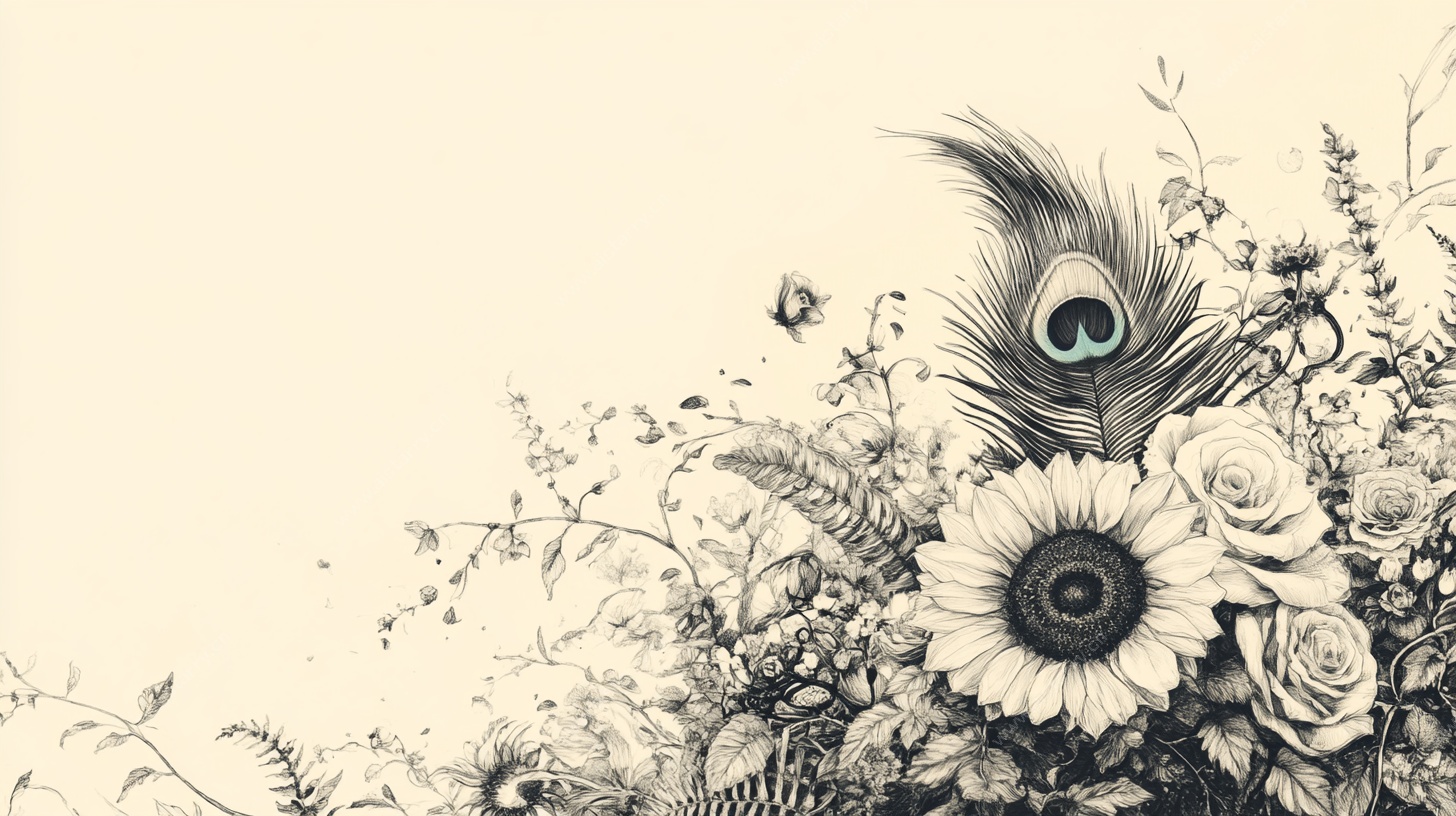 花卉孔雀装饰画