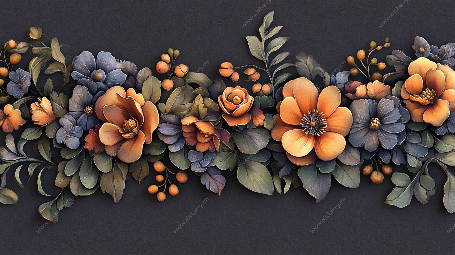 花卉装饰边框图案