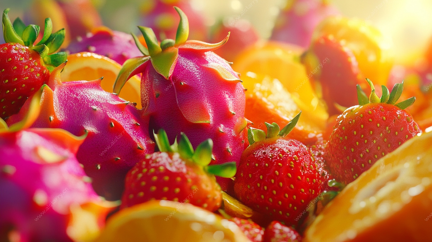 缤纷多彩的新鲜水果组合