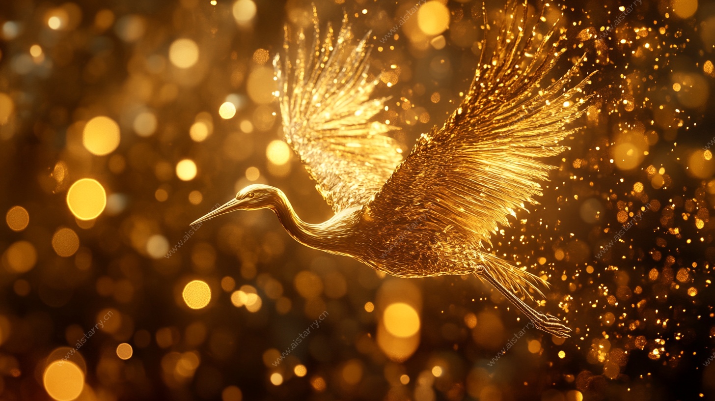 金色飞鹤 梦幻璀璨瞬间