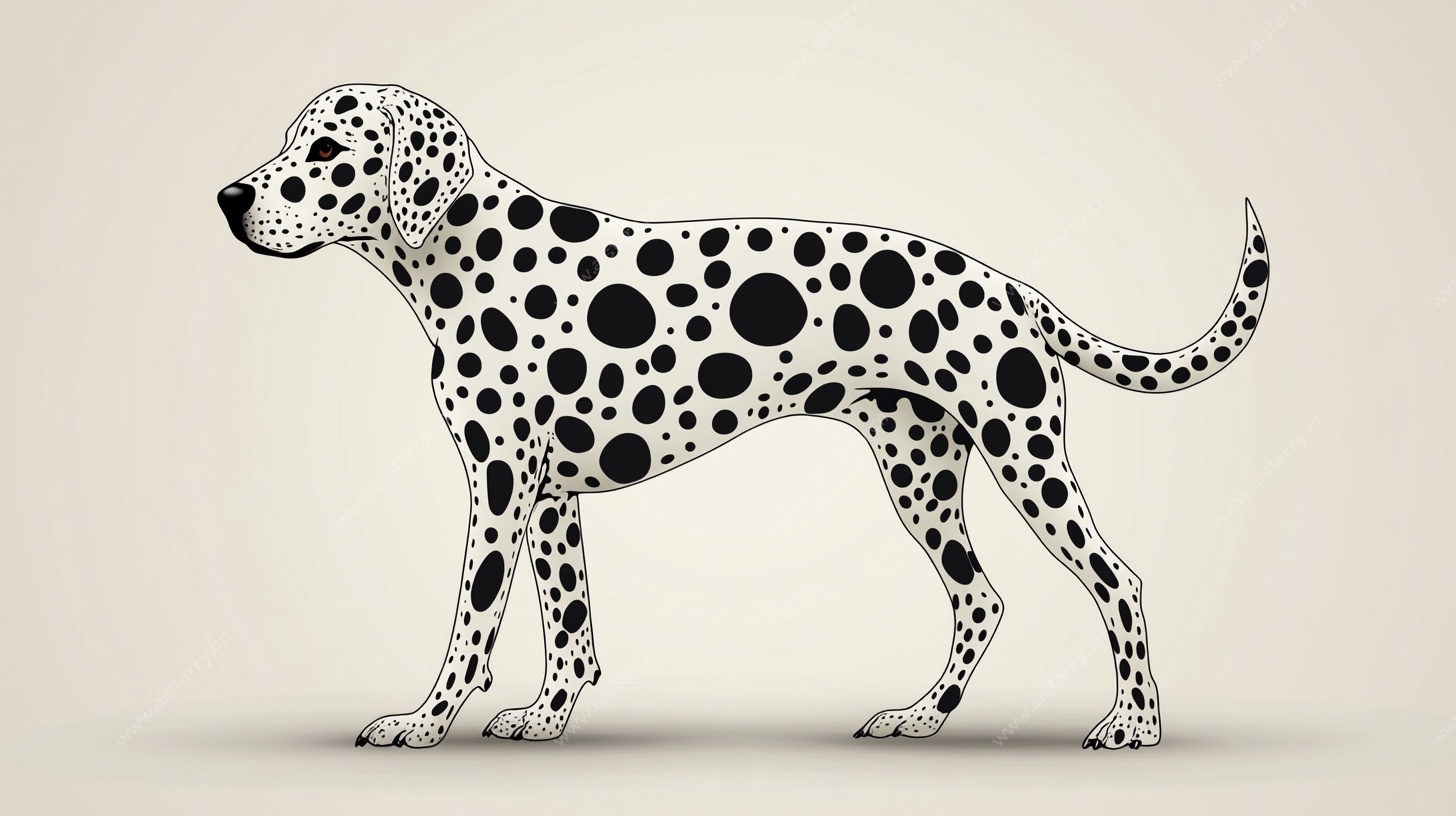 斑点狗插画