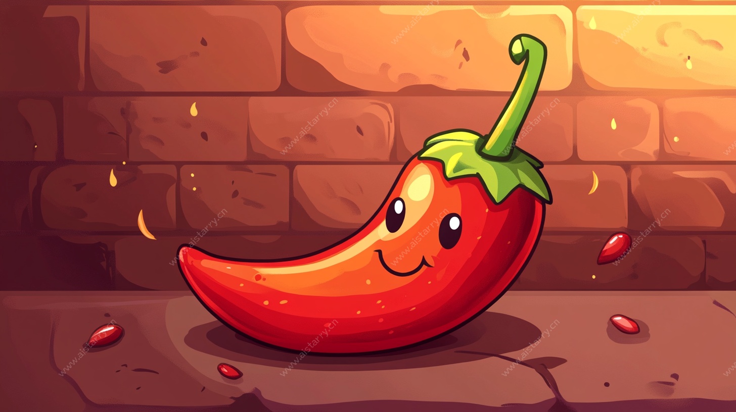 可爱红辣椒卡通形象