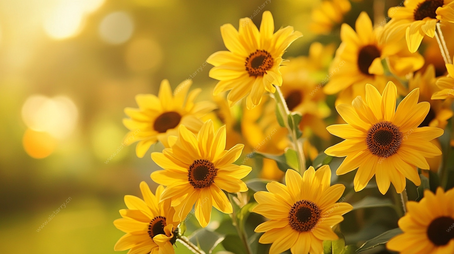 阳光下的向日葵花丛