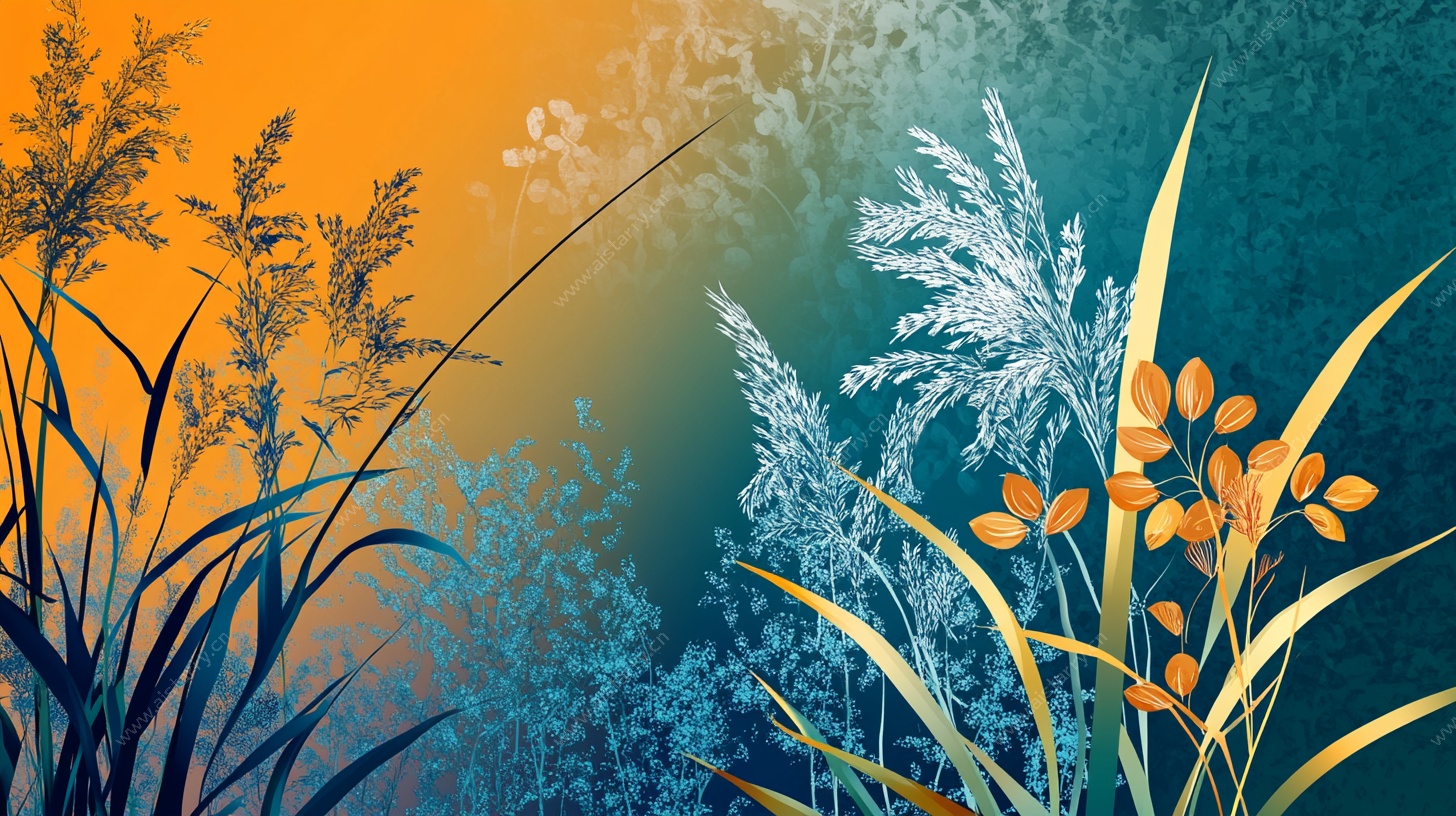 梦幻植物风景插画