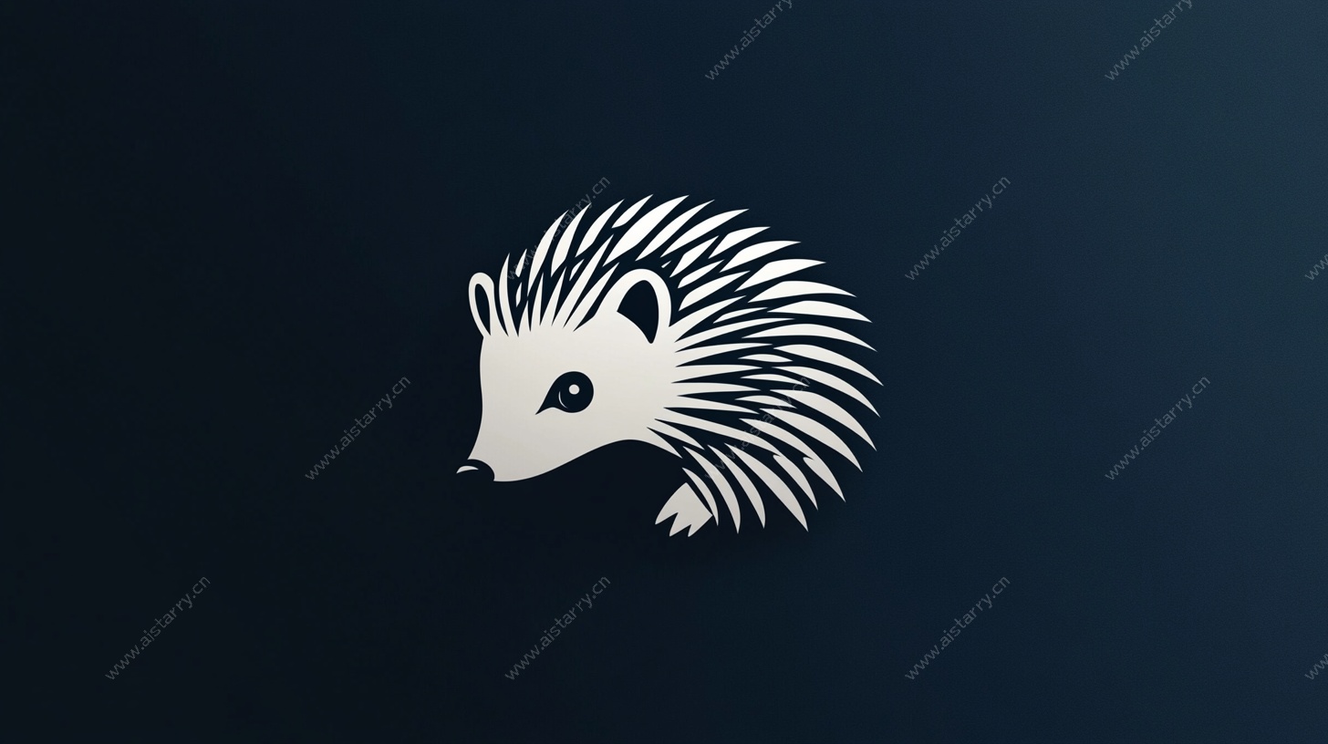 刺猬简约图标设计