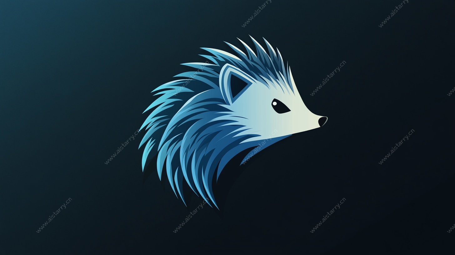蓝色刺猬头像设计