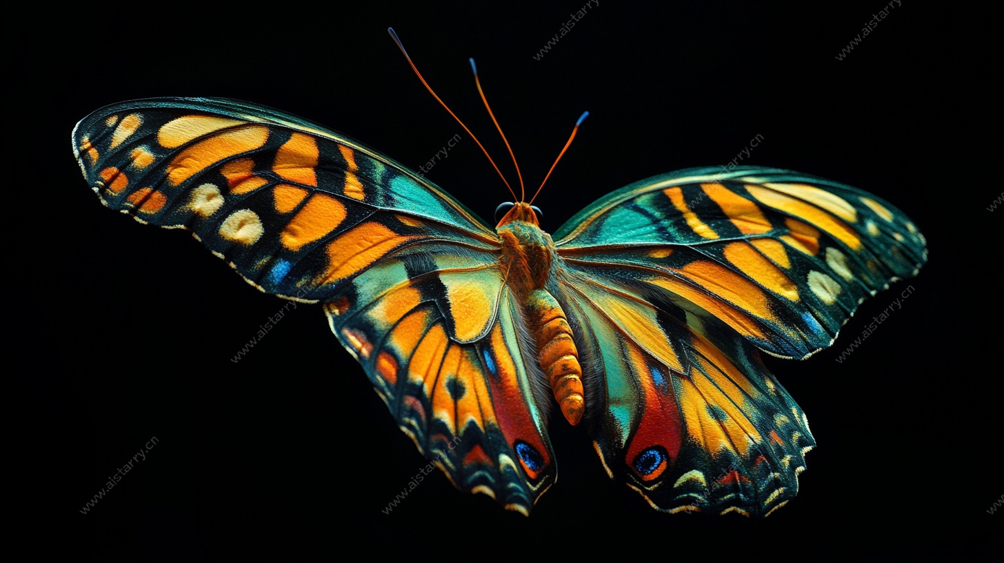 绚丽多彩蝴蝶插画