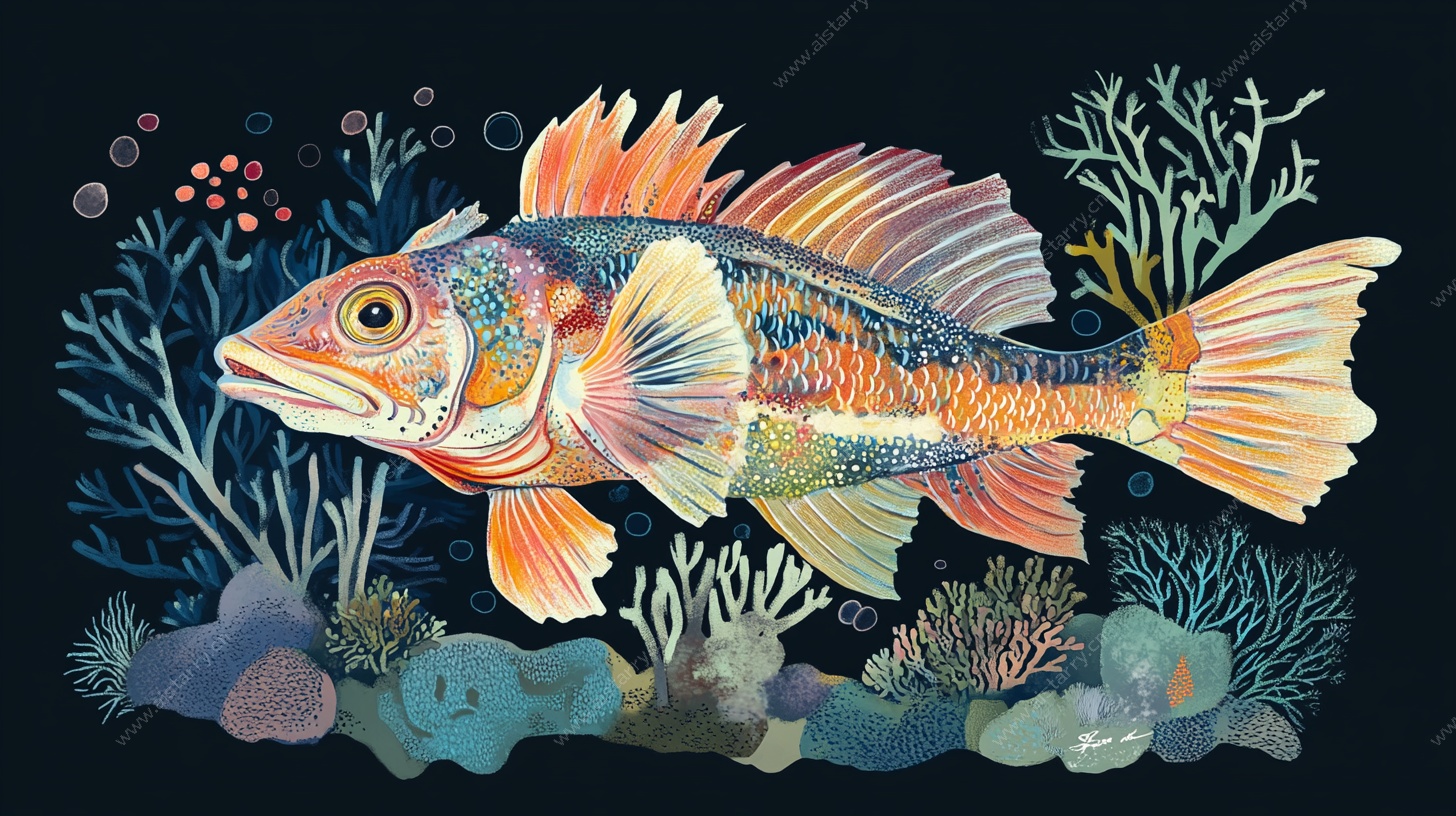 多彩海洋鱼的梦幻海底世界