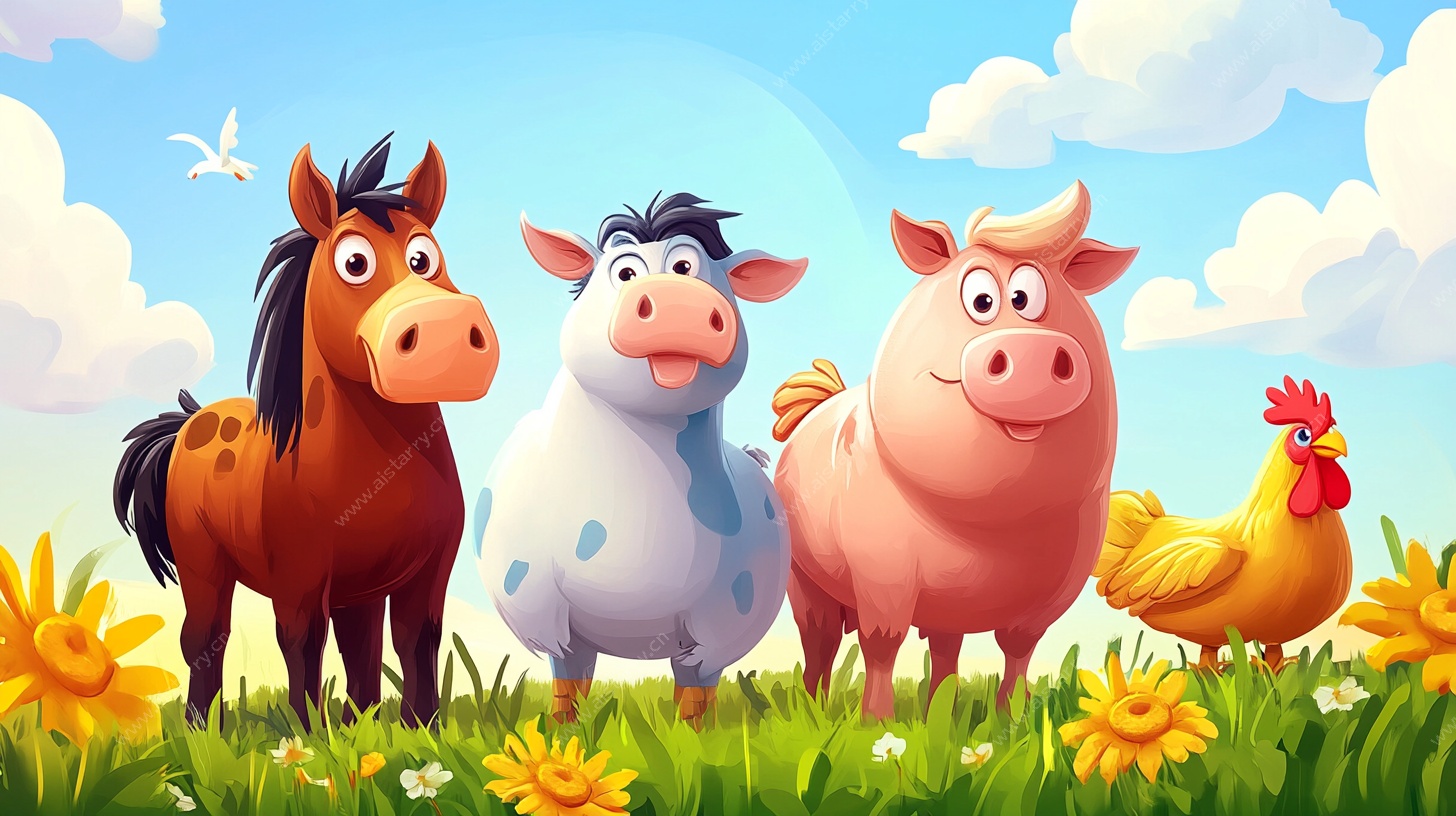 田园中的可爱动物们