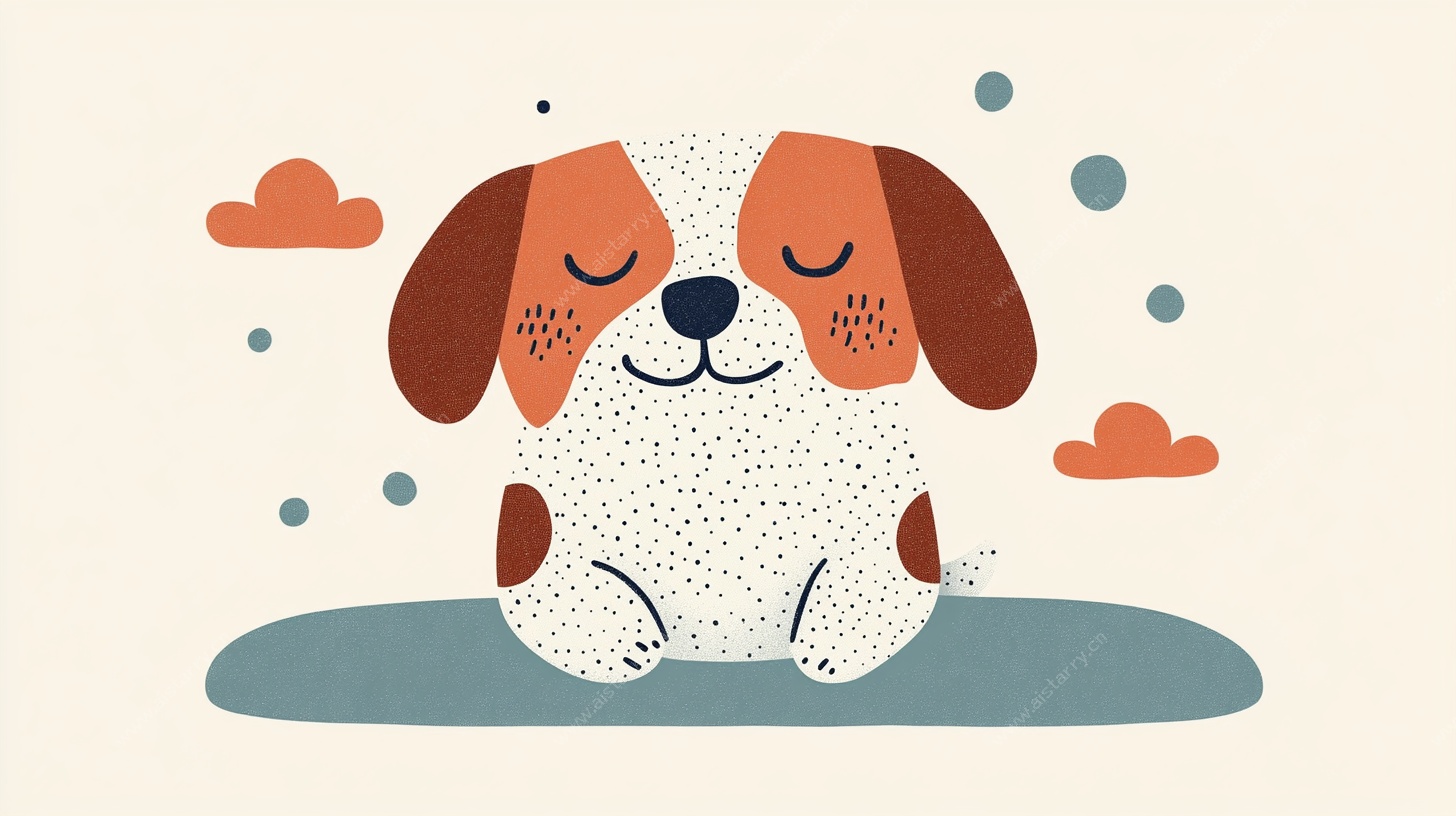 可爱小狗的惬意时刻