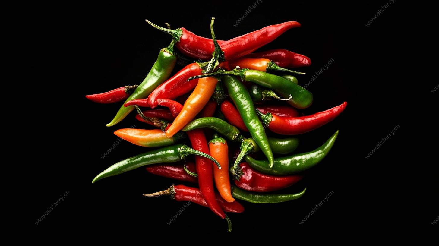 多彩辣椒堆叠图