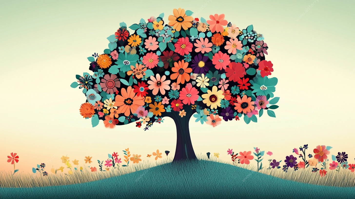 繁花之树 春日梦幻景象