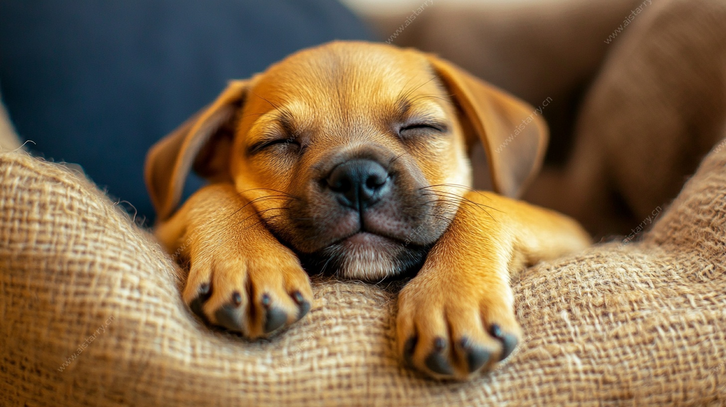 熟睡的可爱小奶狗