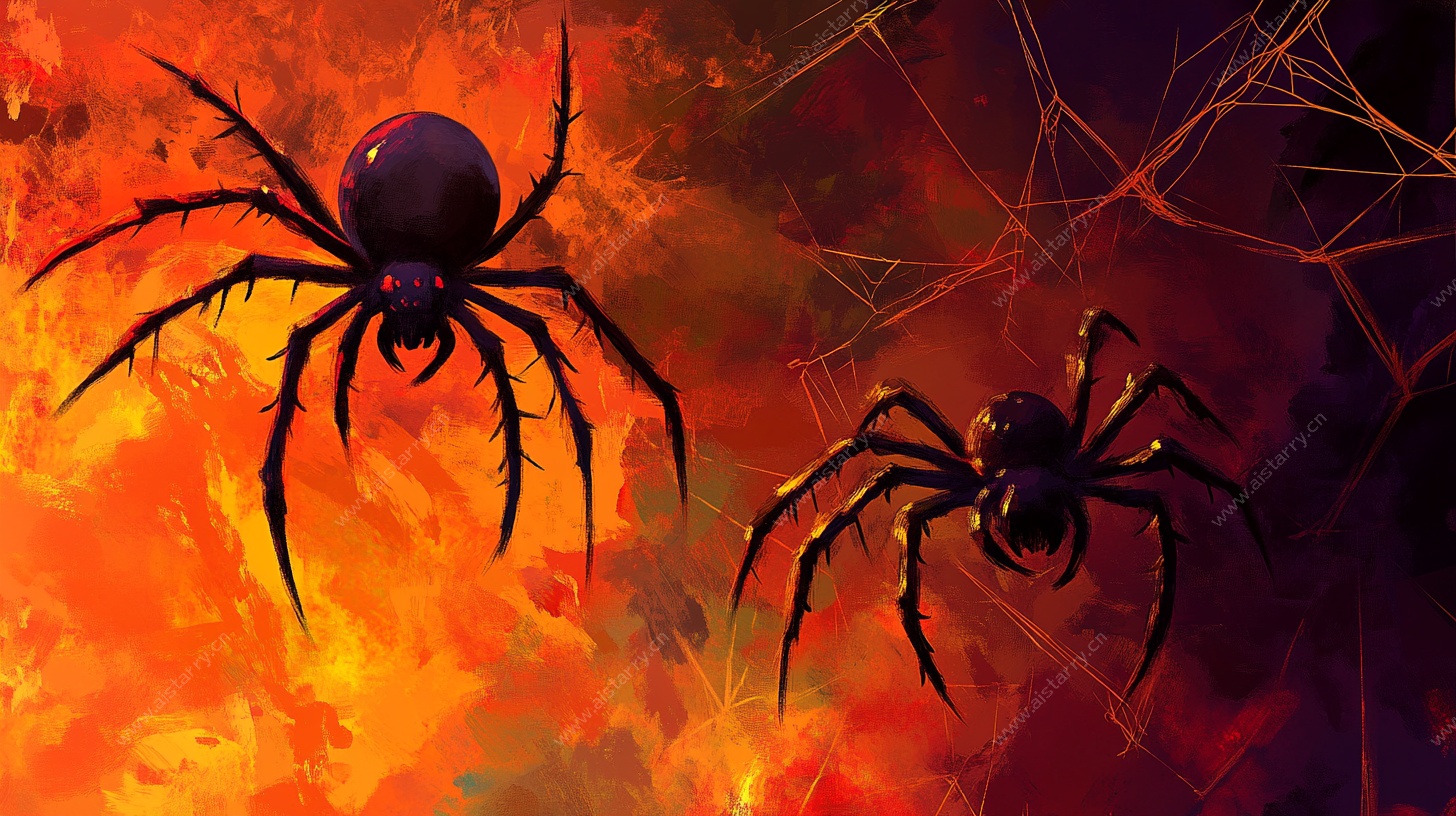 火焰中的恐怖双蜘蛛