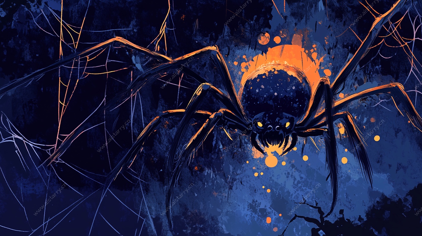 恐怖巨蛛插画
