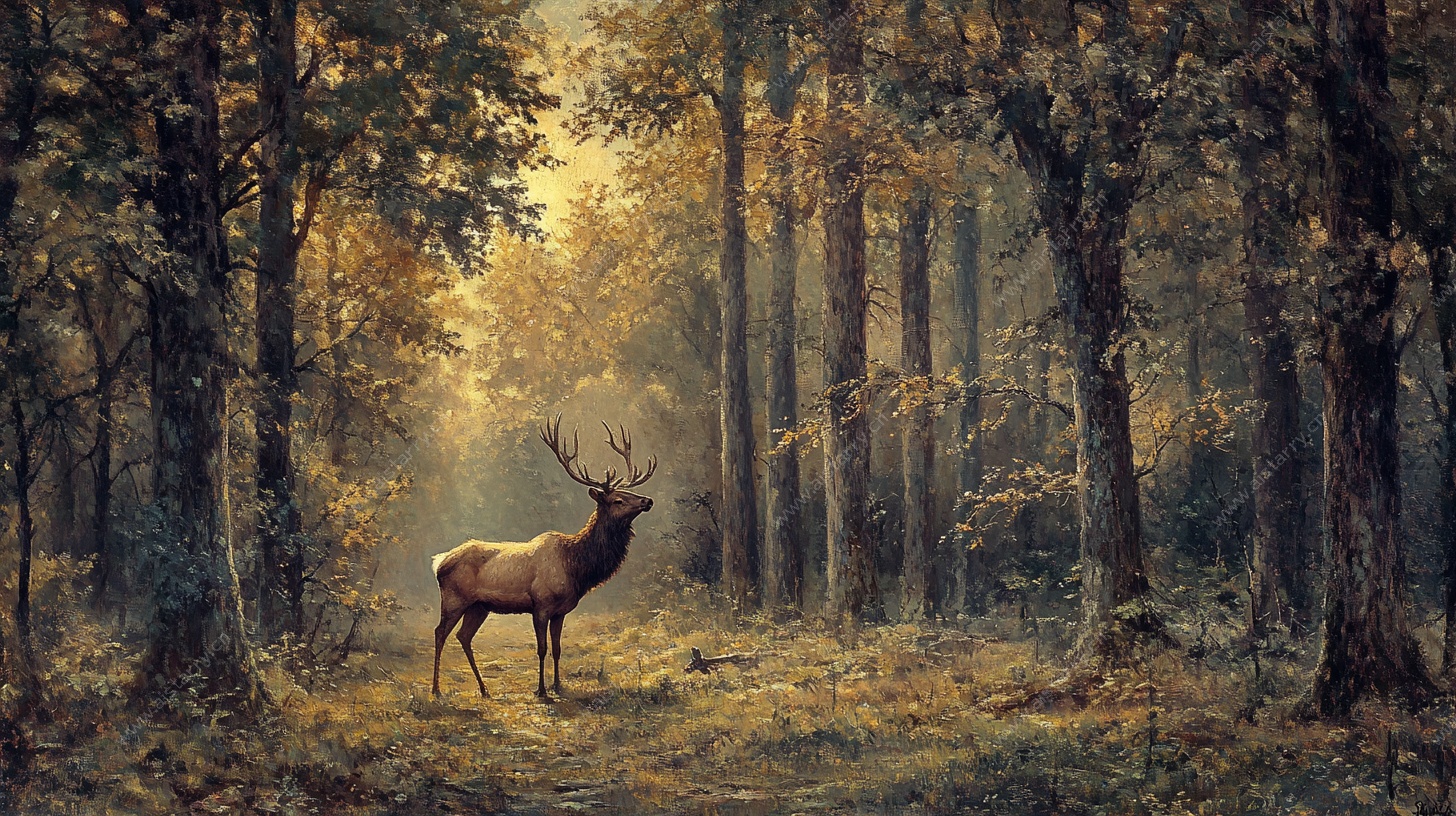 森林中的雄鹿