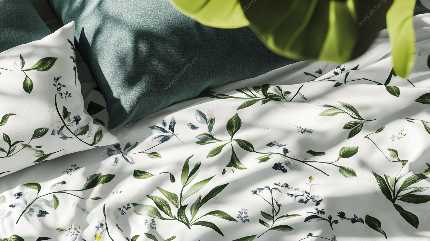 清新绿植风床上用品