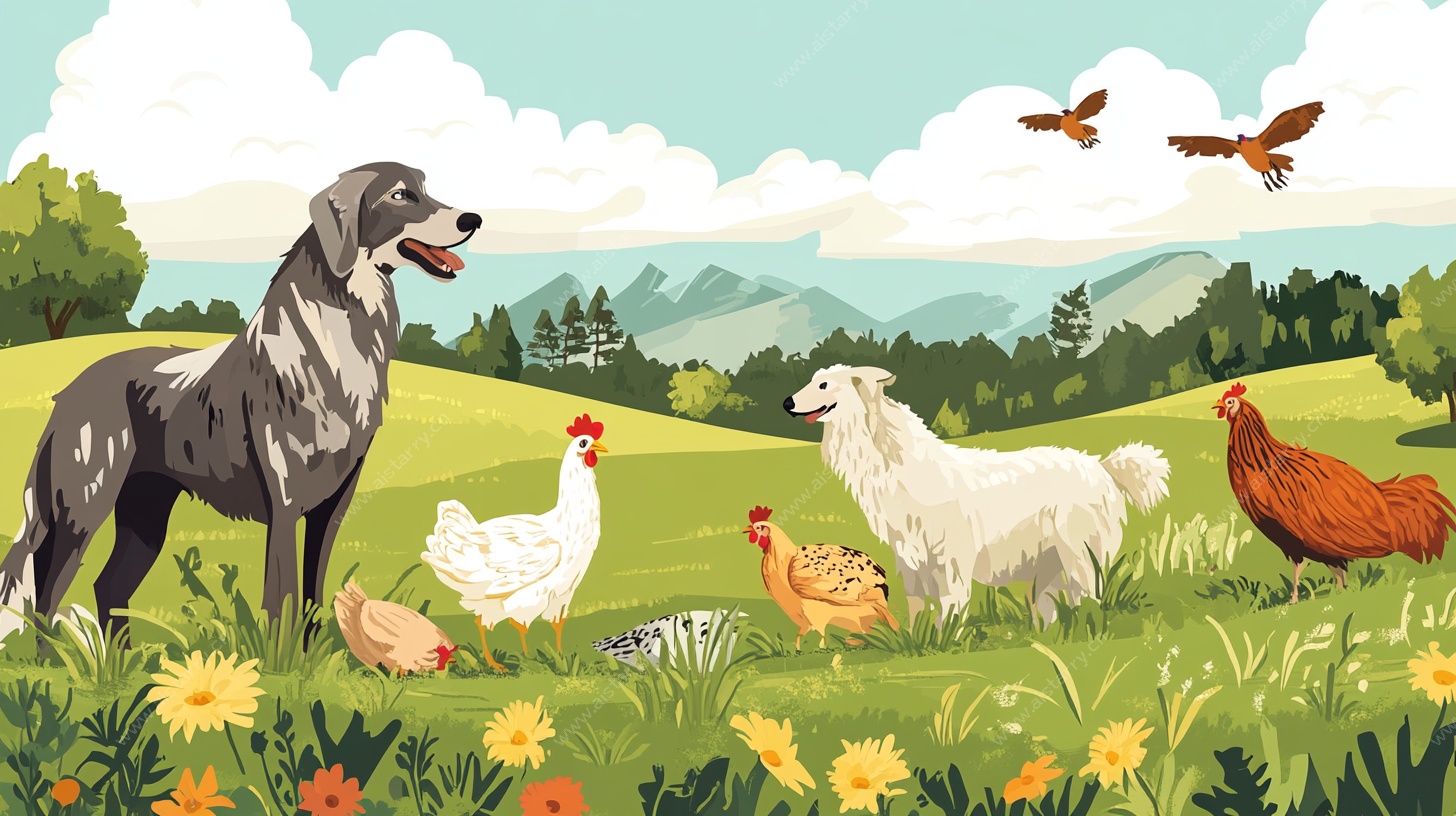 田园动物欢乐图