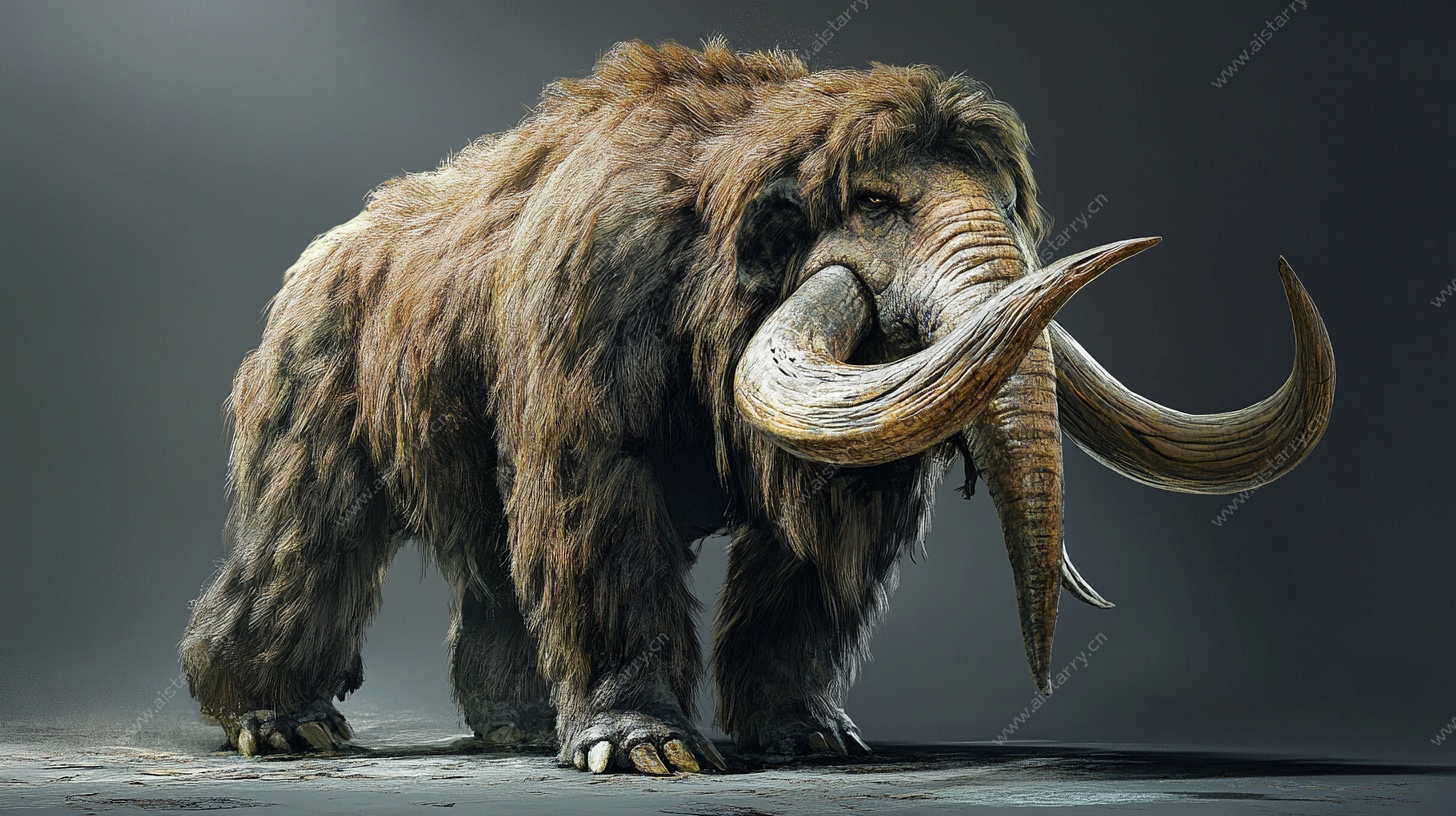 远古猛犸象模型展示