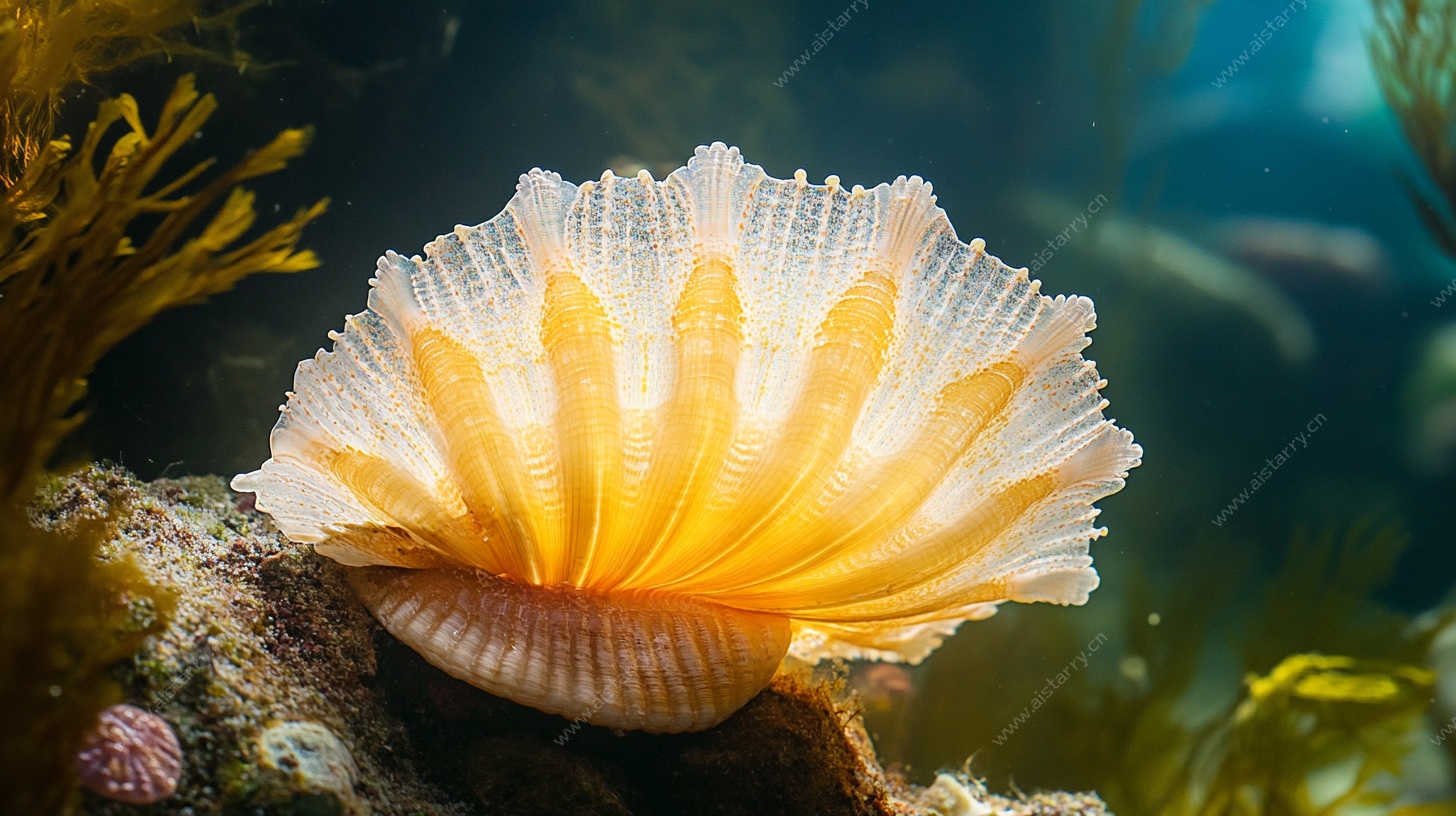绚丽海扇贝壳 海洋之美