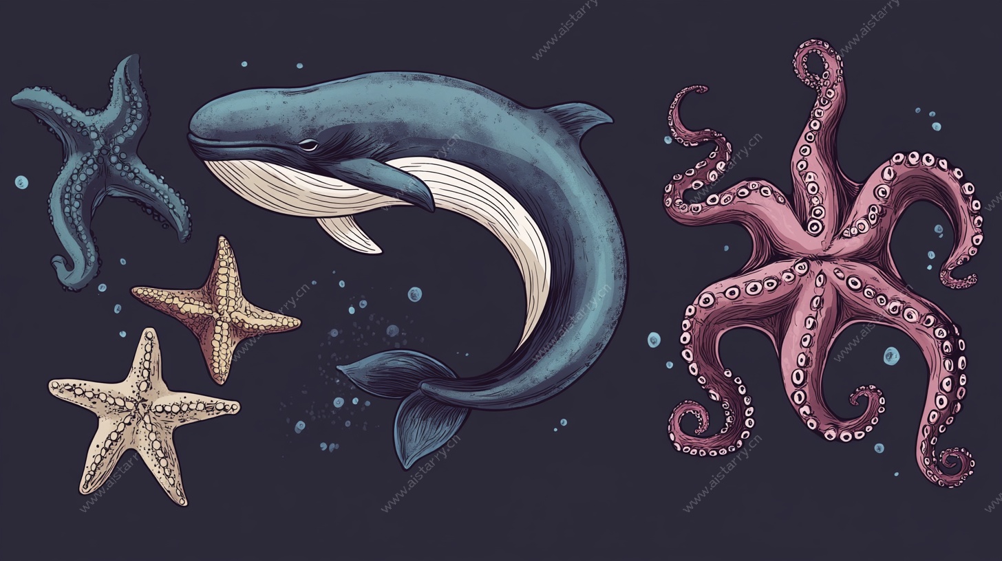 海洋生物插画