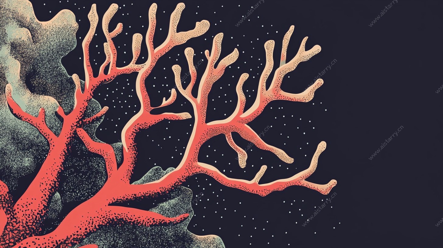 深海珊瑚艺术插画