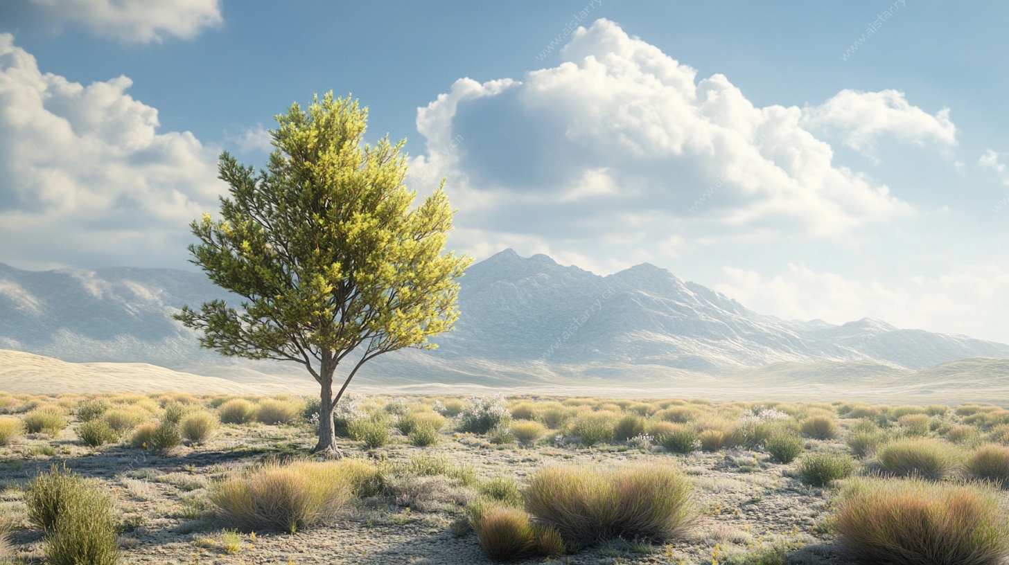 荒漠孤树 辽阔自然景观