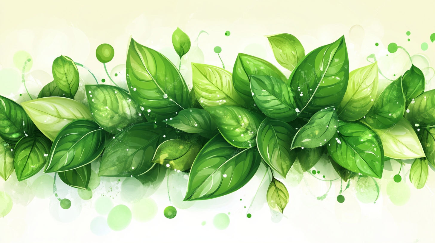 清新绿叶装饰画