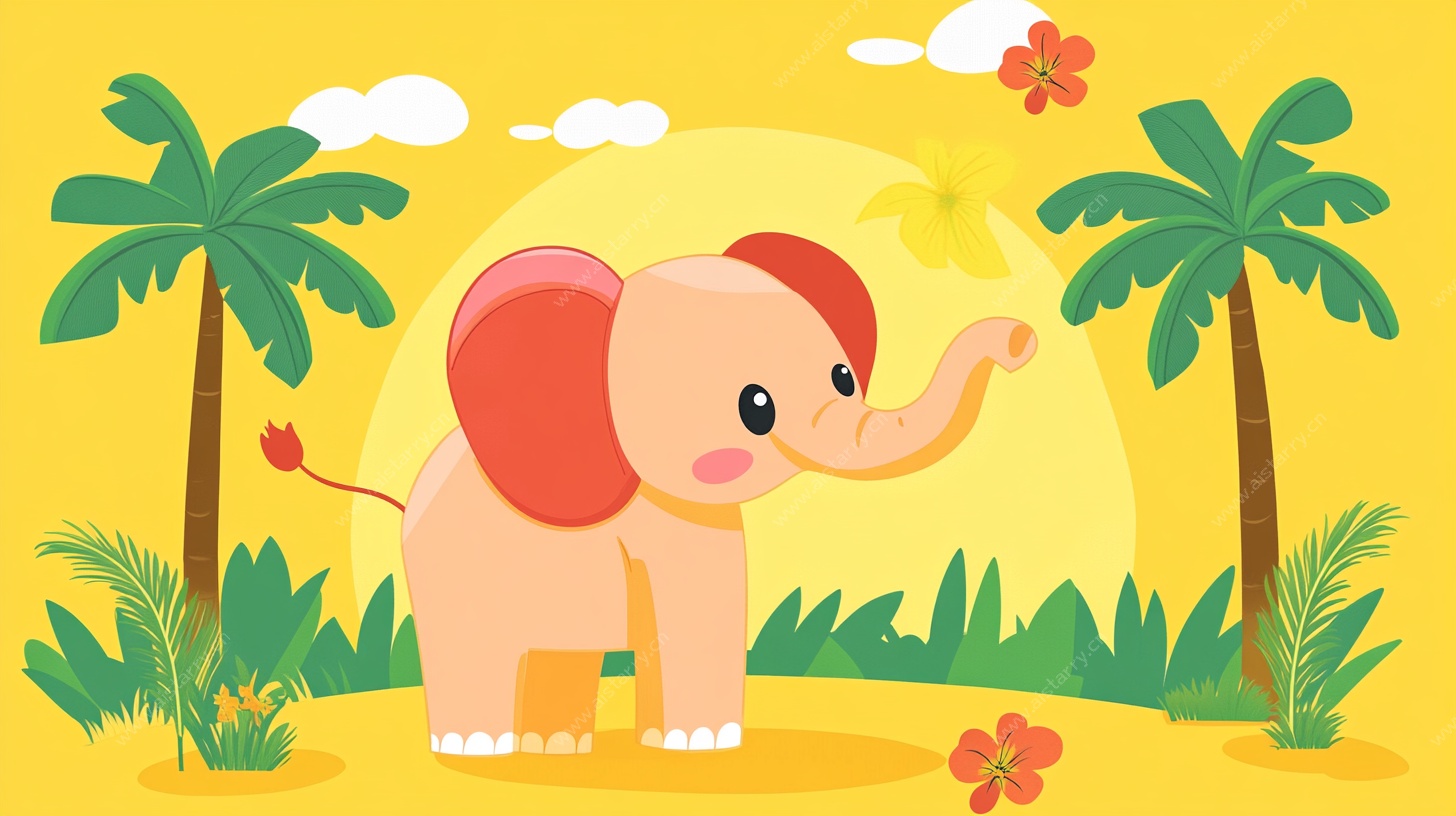 可爱小象的热带风光之旅